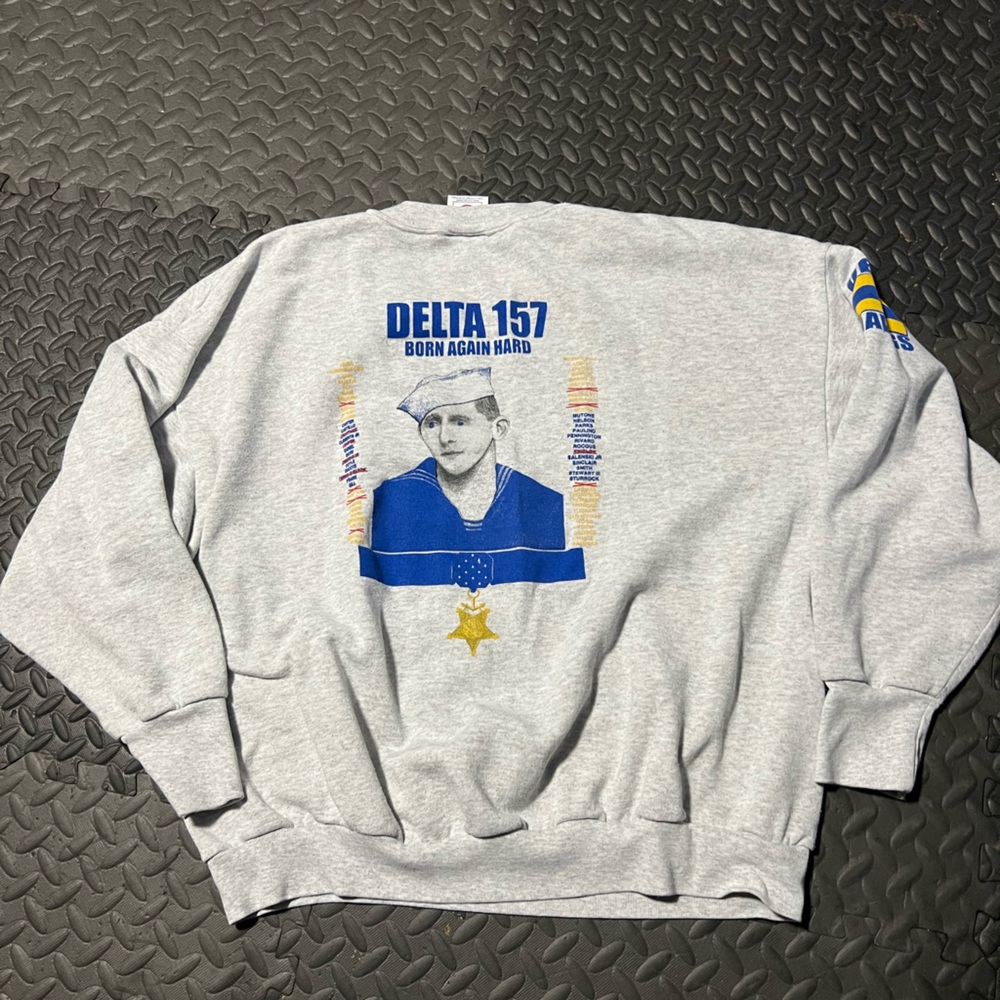 Delta Gray Sweater Comfortable Cotton Blend